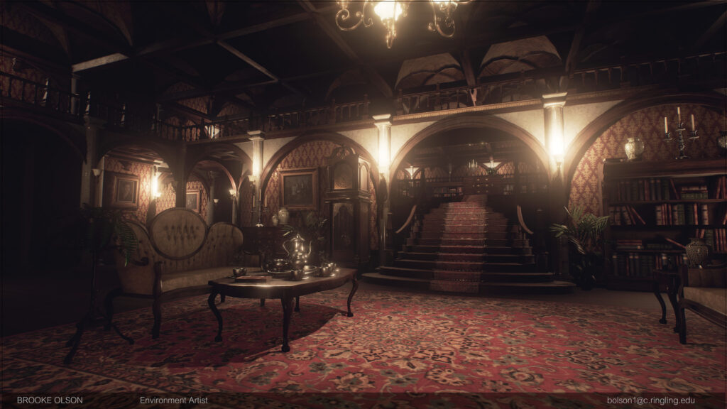 the lobby of the Captain's Landing