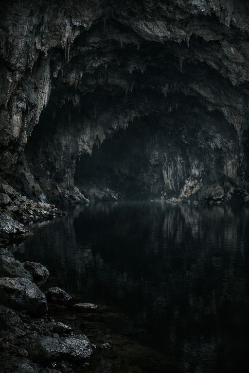 dark cave lake
